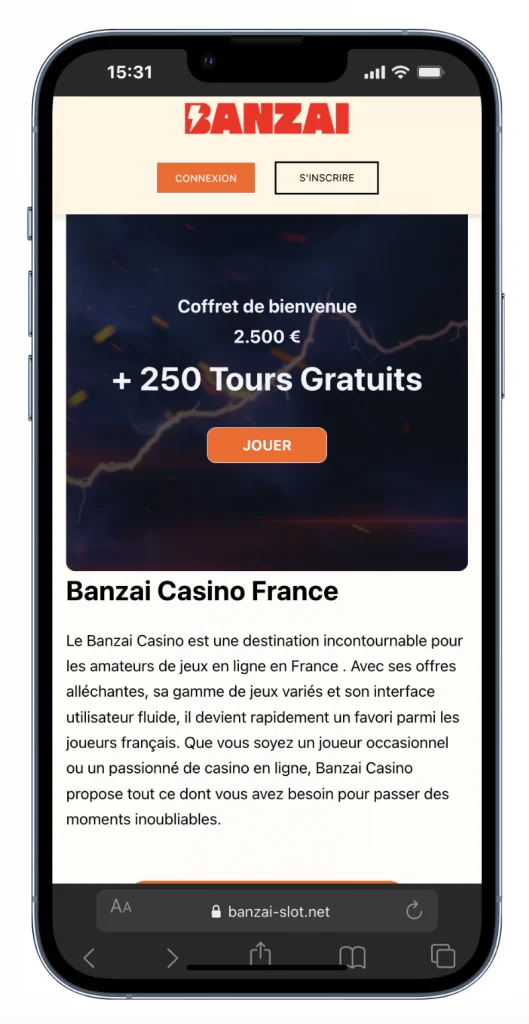 banzai casino application